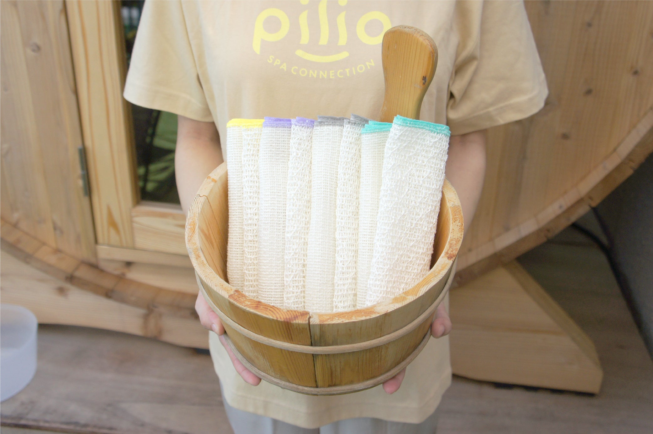 ピリック 麻＆和紙ボディタオル