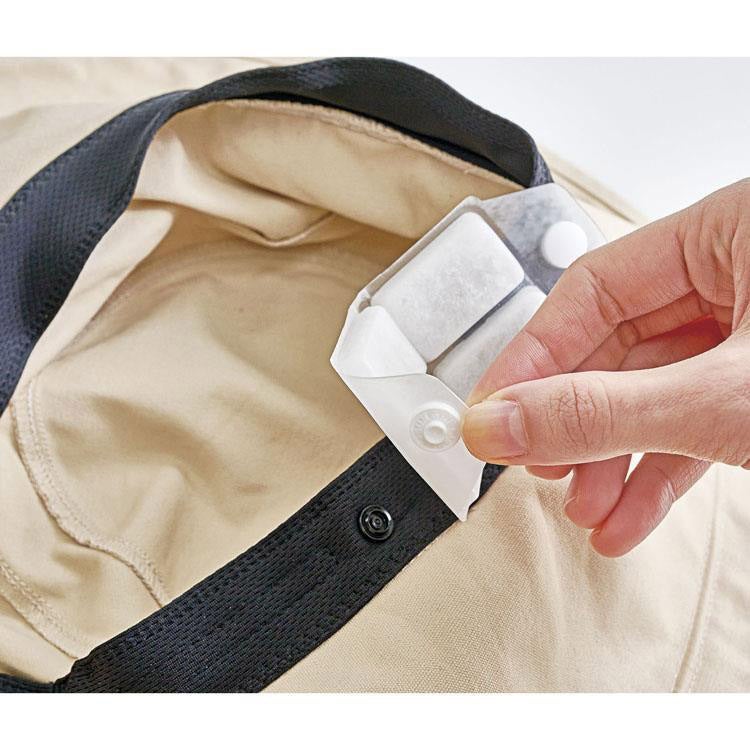 ＜別売り帽子(※)の専用ホックに付けるだけで首筋を適度に冷やしてくれます＞