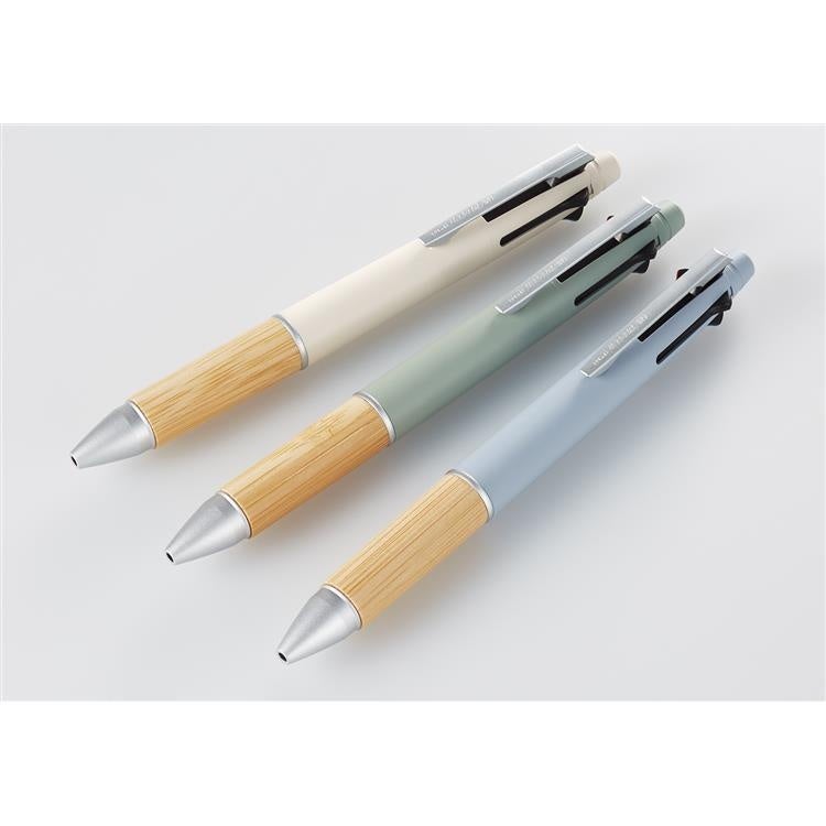 ジェットストリーム 4＆1 バンブー　左からベージュ、セージ、ブルーグレー