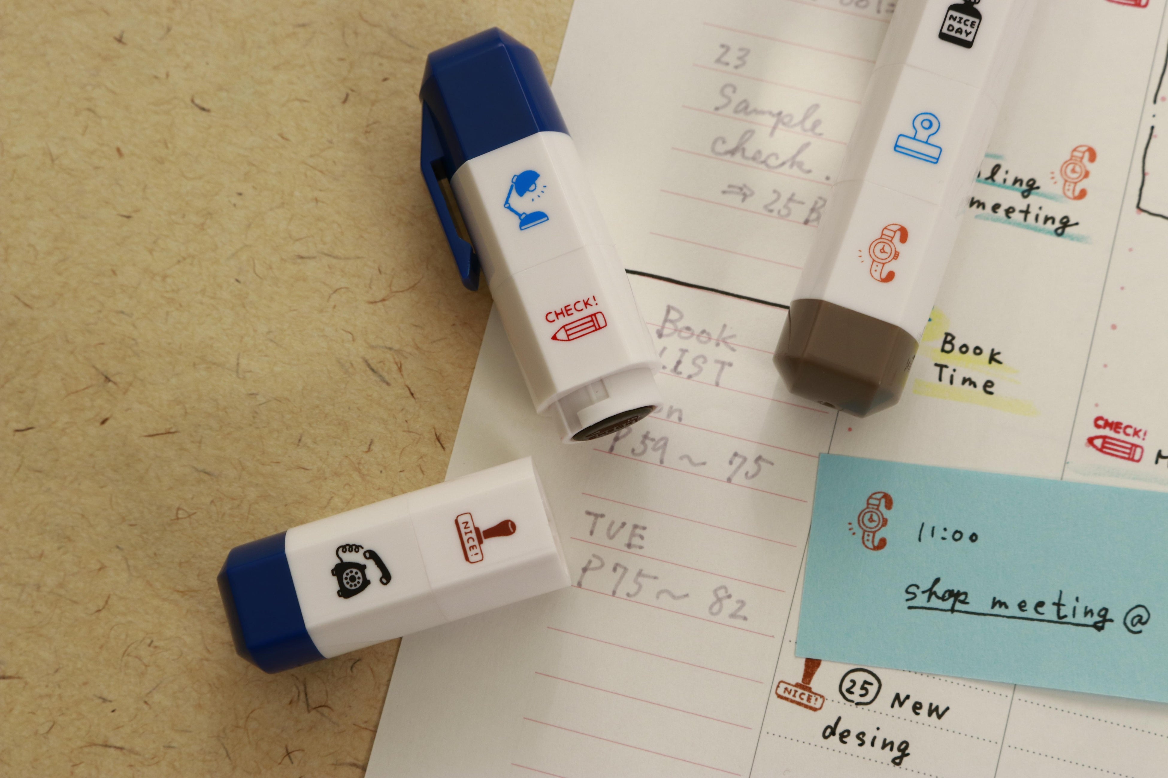 スケジュールアイコンスタンプ 使用イメージ