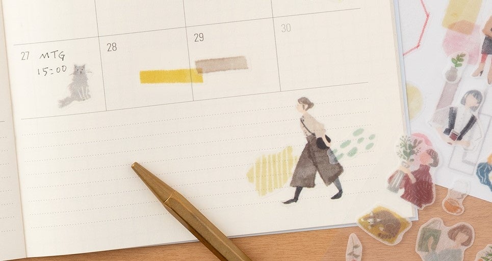 手帳シール 2枚入りセット 使用イメージ