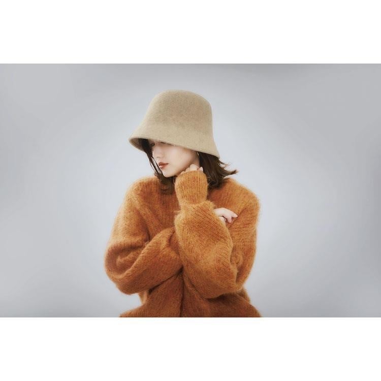 あったか小顔見え バケットハット フェルト 商品使用例