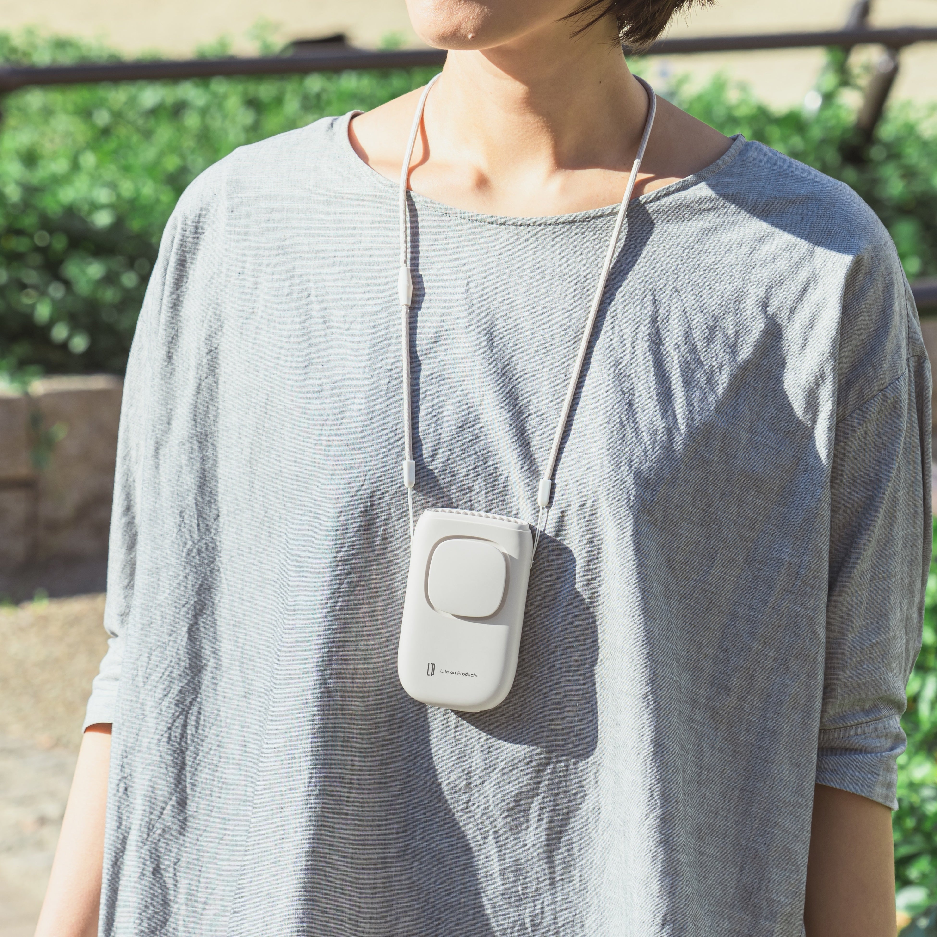 日傘クリップファン使用イメージ