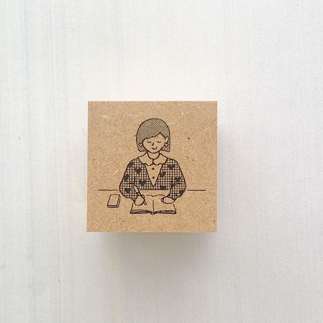 ふだんのハンコ ものかき(こどものかお)