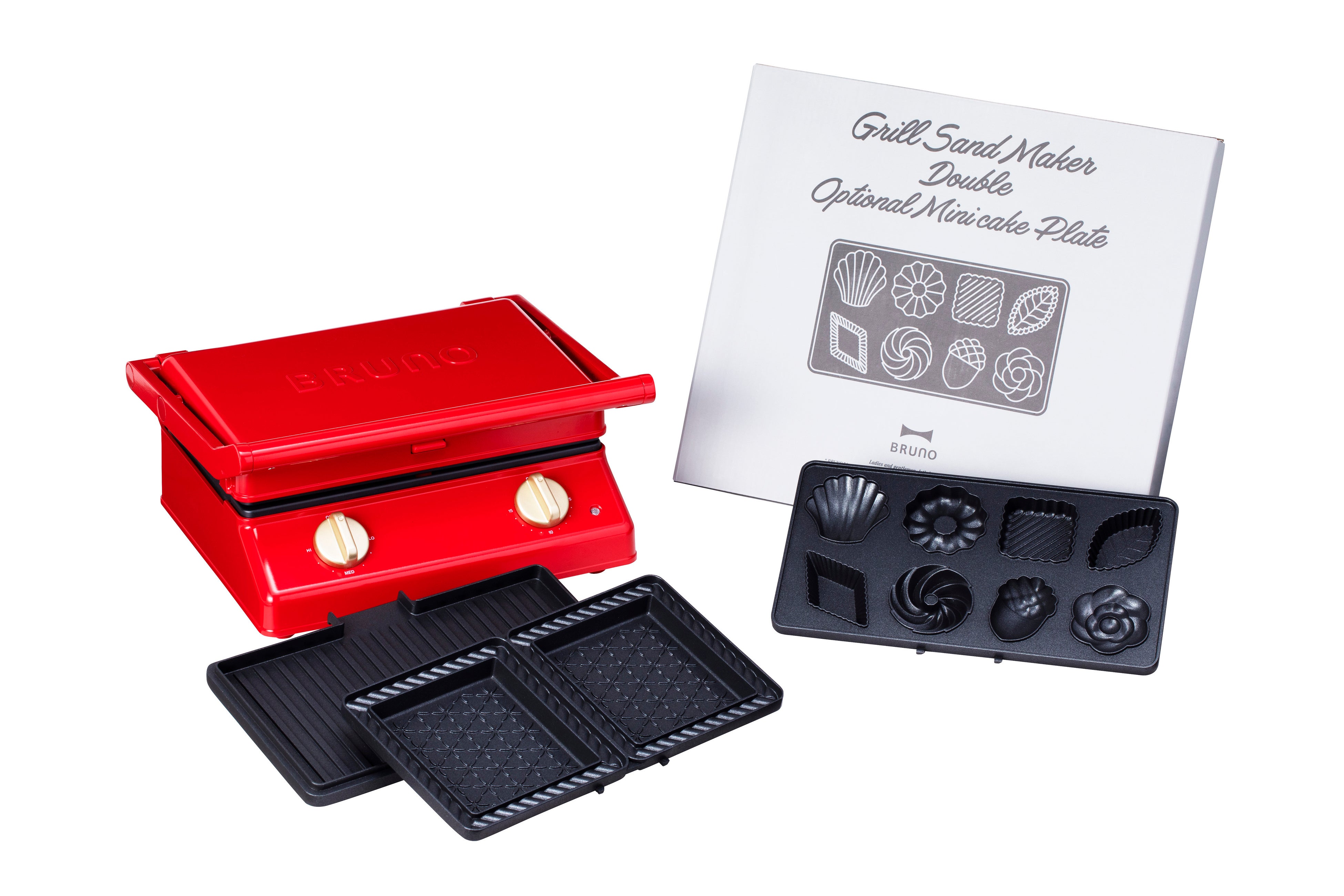 グリルサンドメーカーダブル(左)、ミニケーキプレート(左)