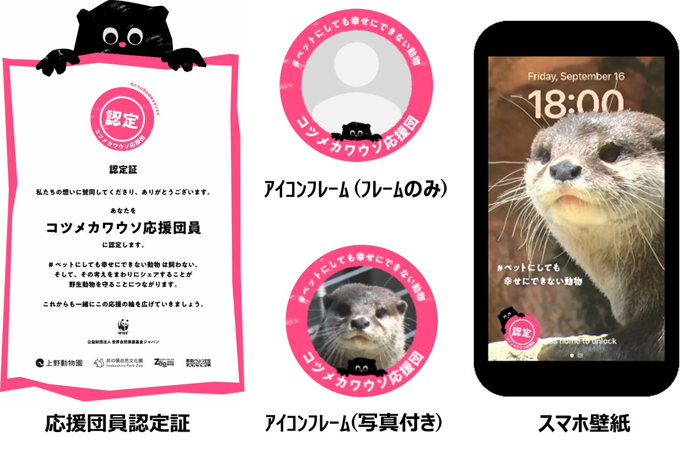 ペットにしても幸せにできない動物 のtwitter投稿でコツメカワウソ等の 公式応援団 に認定 動物愛護週間より開始 Wwfジャパンのプレスリリース ペットにしても幸せにできない動物 のtwitter投稿でコツメカワウソ等の 公式応援団 に認定 動物愛護週間より開始 Wwfジャパンのプレスリリース