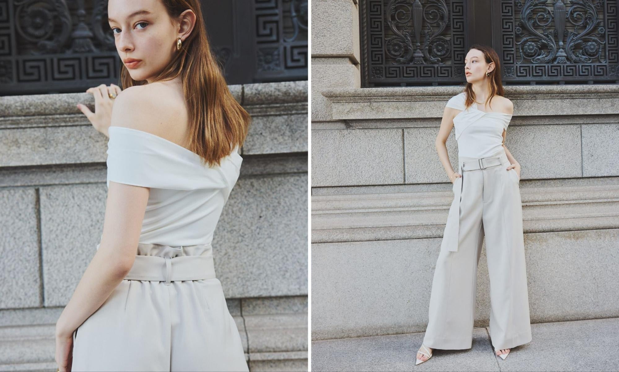 ORGUE オルグワイドパンツ Belted wide pants Mサイズ