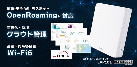 Wi-Fi6無線LANアクセスポイントEAP101がOpenRoaming に対応 | 株式会社 Wi-Fi6無線LANアクセスポイントEAP101がOpenRoaming に対応 | 株式会社