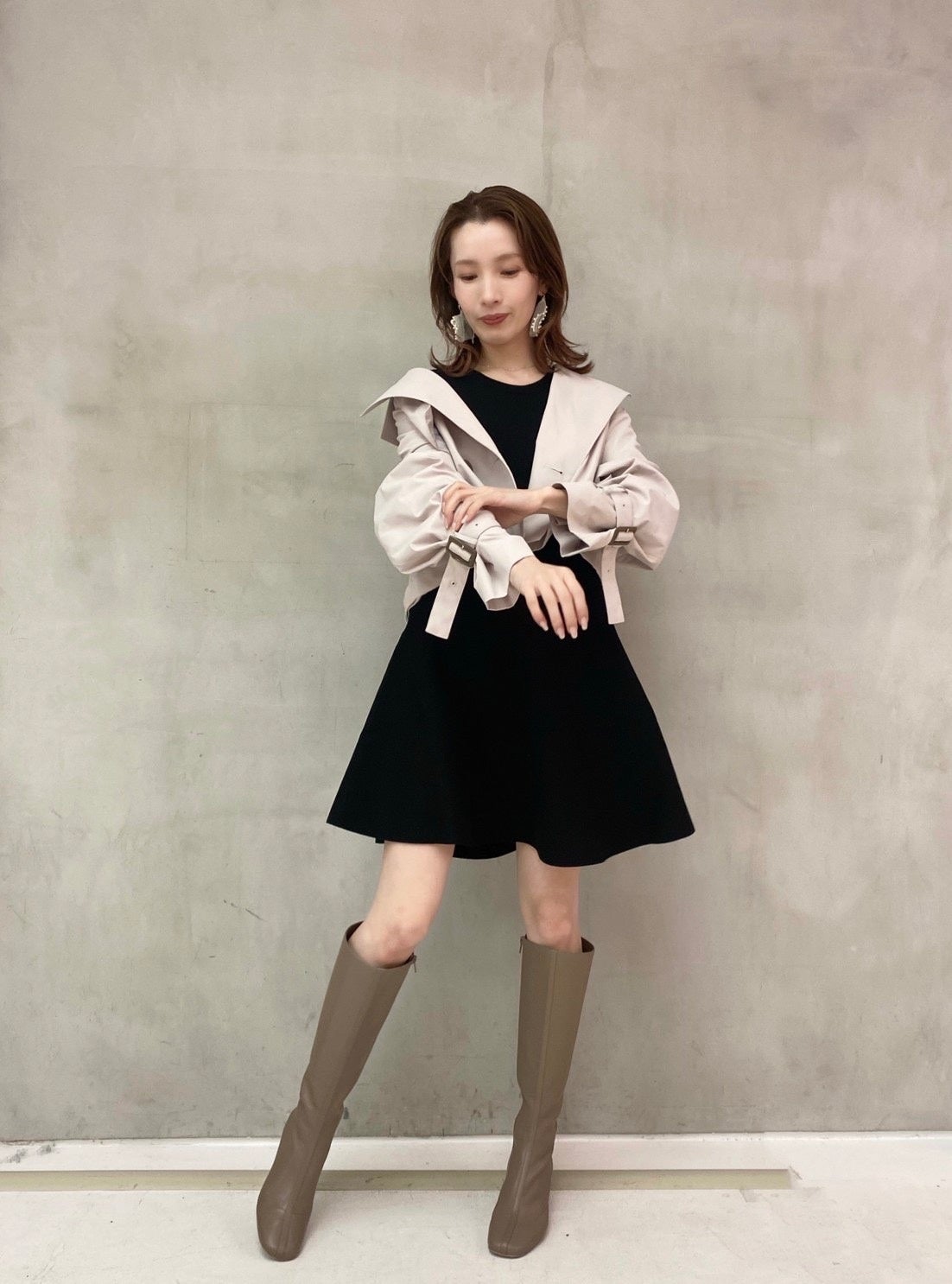 ハーフスリーブミニニットOP