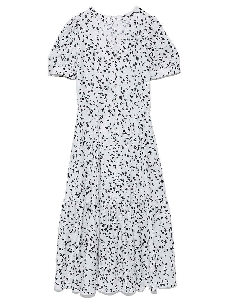 パフスリロングワンピース　WHT