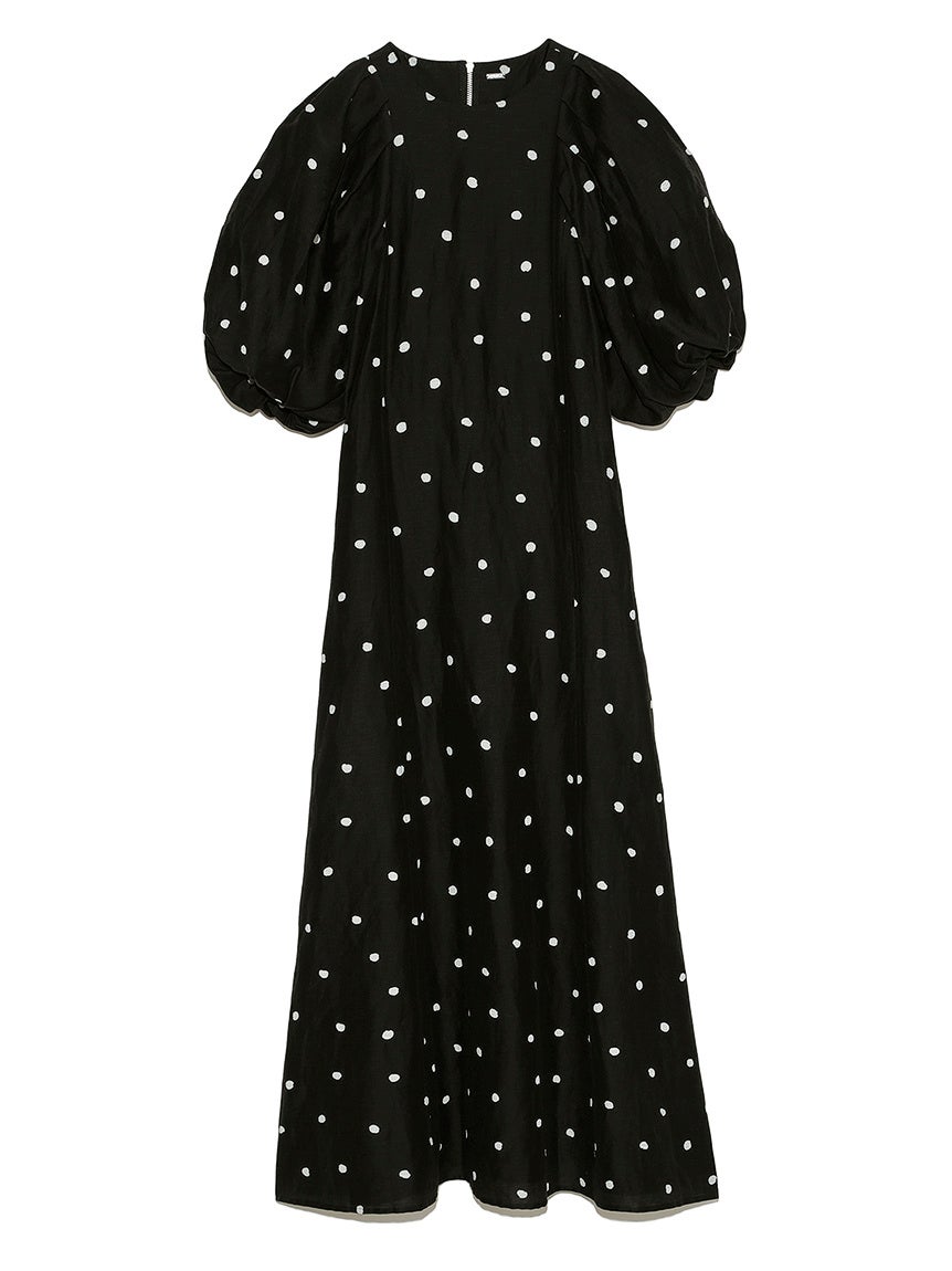 ボリュームスリーブナローフレアワンピース 13,750円（税込み）