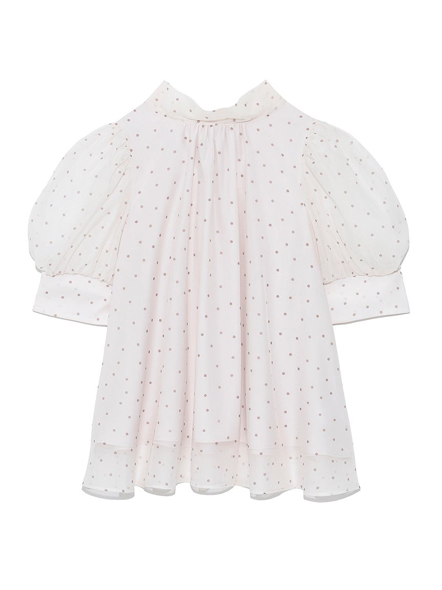 Sustainableオーガンシースルーブラウス(DOT)