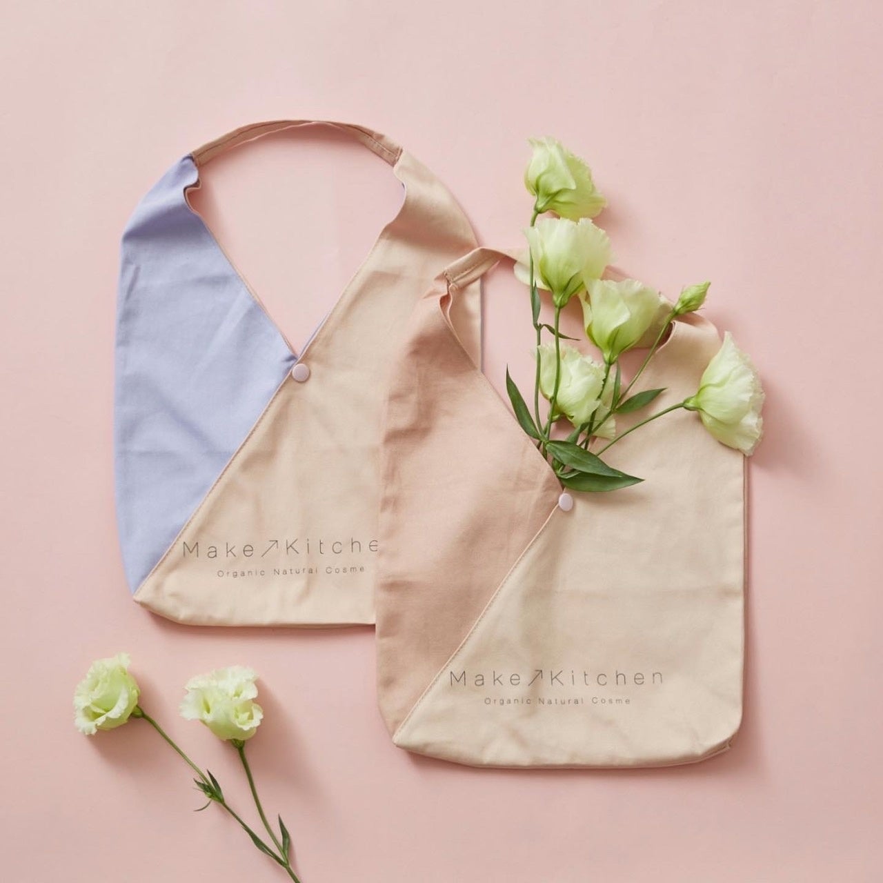 (左) ローズピンク × ライラック (右) ローズピンク × ダスティーピンク