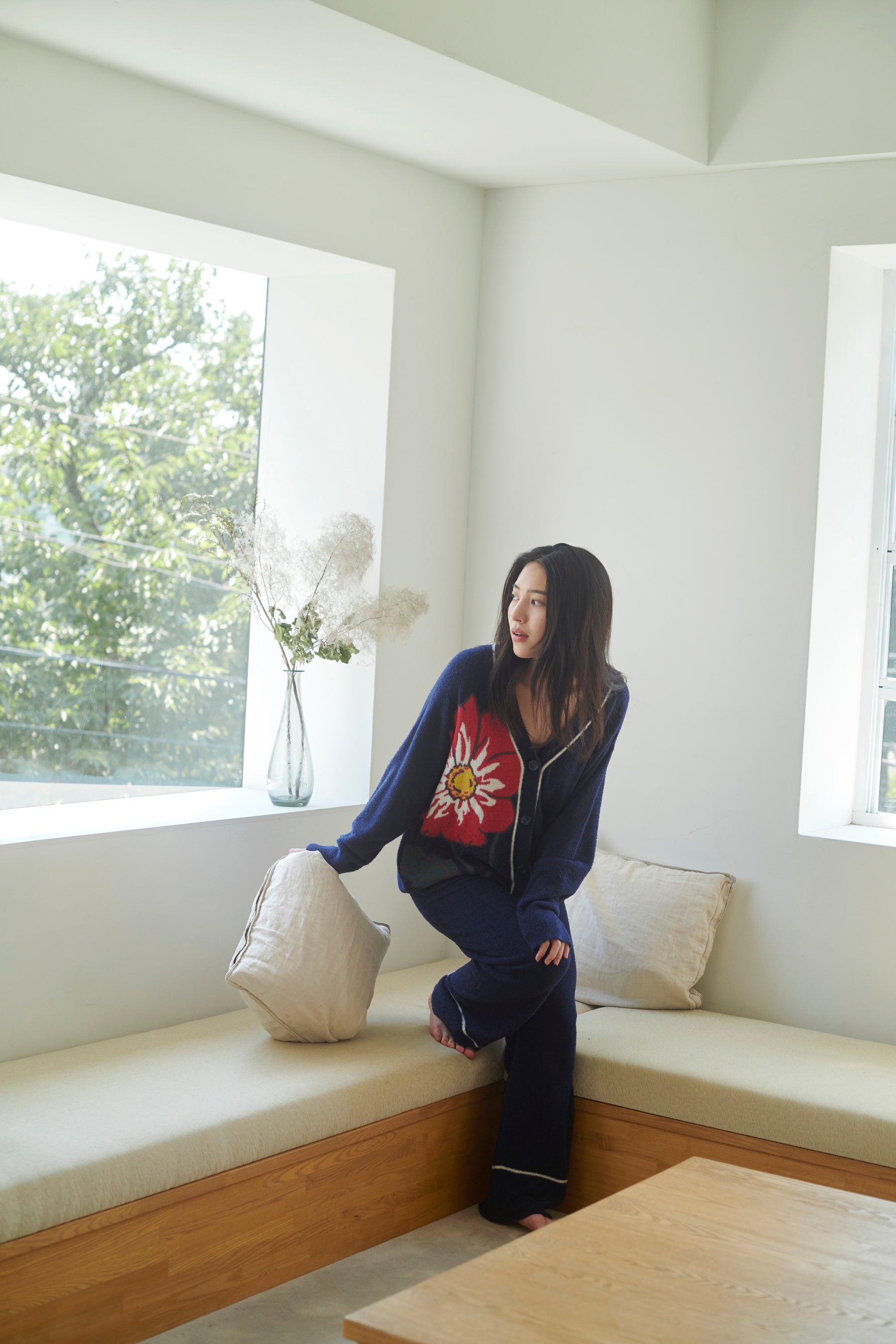 カーディガンNVY・パンツNVY