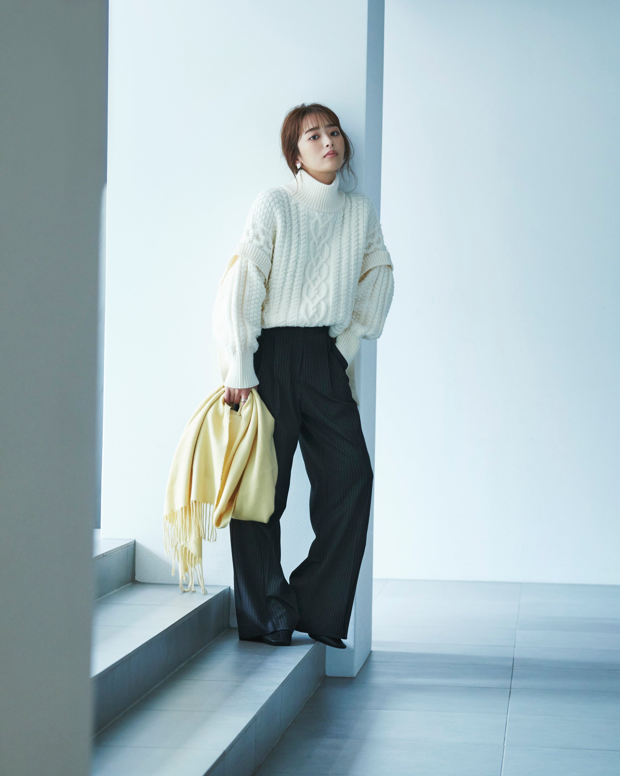 美品✨ emmi アルパカ混　ゆったり　シャギーニット　近藤千尋 emmi＞モデル・近藤千尋が着こなす、2022年冬の新作コレクション