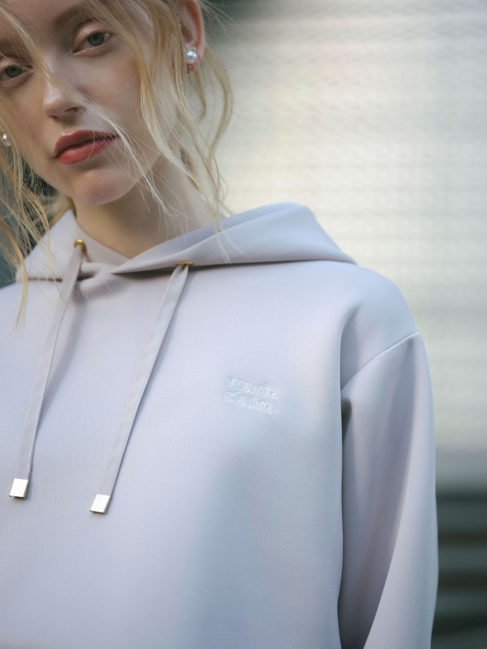 セルフォード CELFORD × マリ・クレール marie claire 23AW ドッキングフードパーカー プルオーバー F ブラック ホワイト レディース CELFORD(セルフォード)】フランスを代表する女性誌『marie