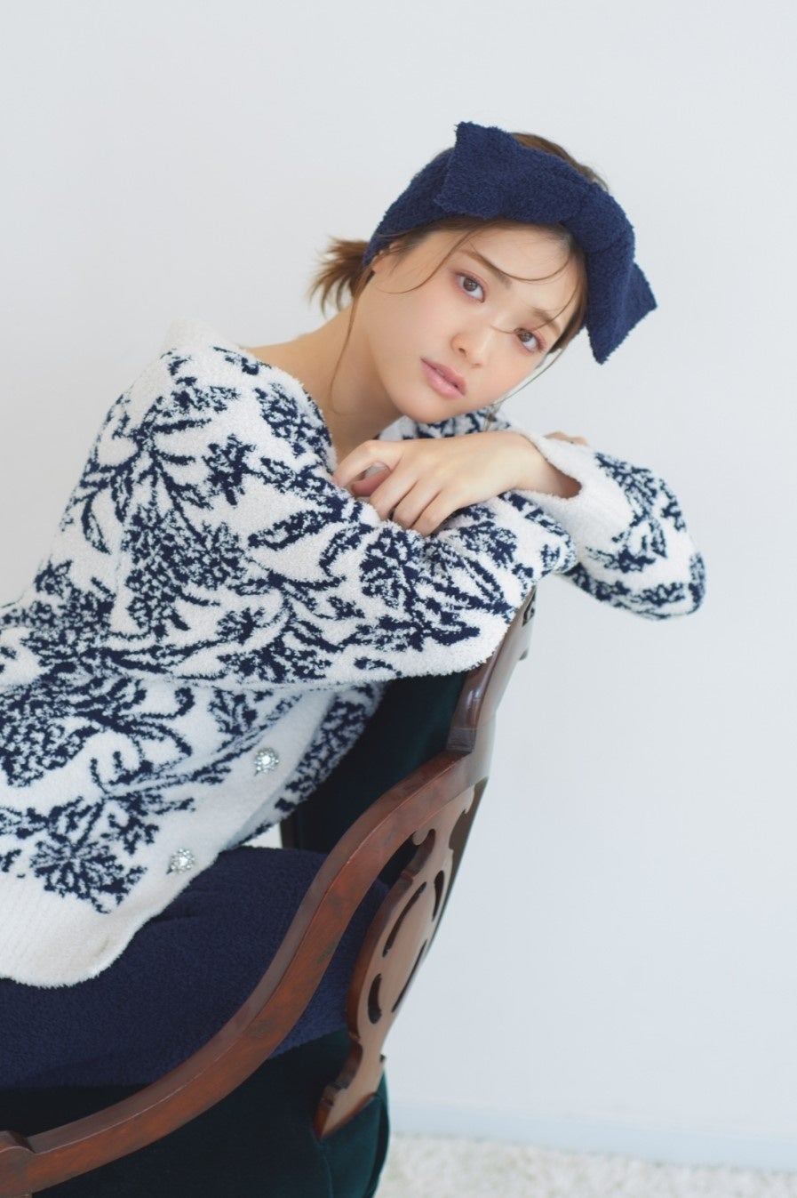 リボンヘアターバン NVY