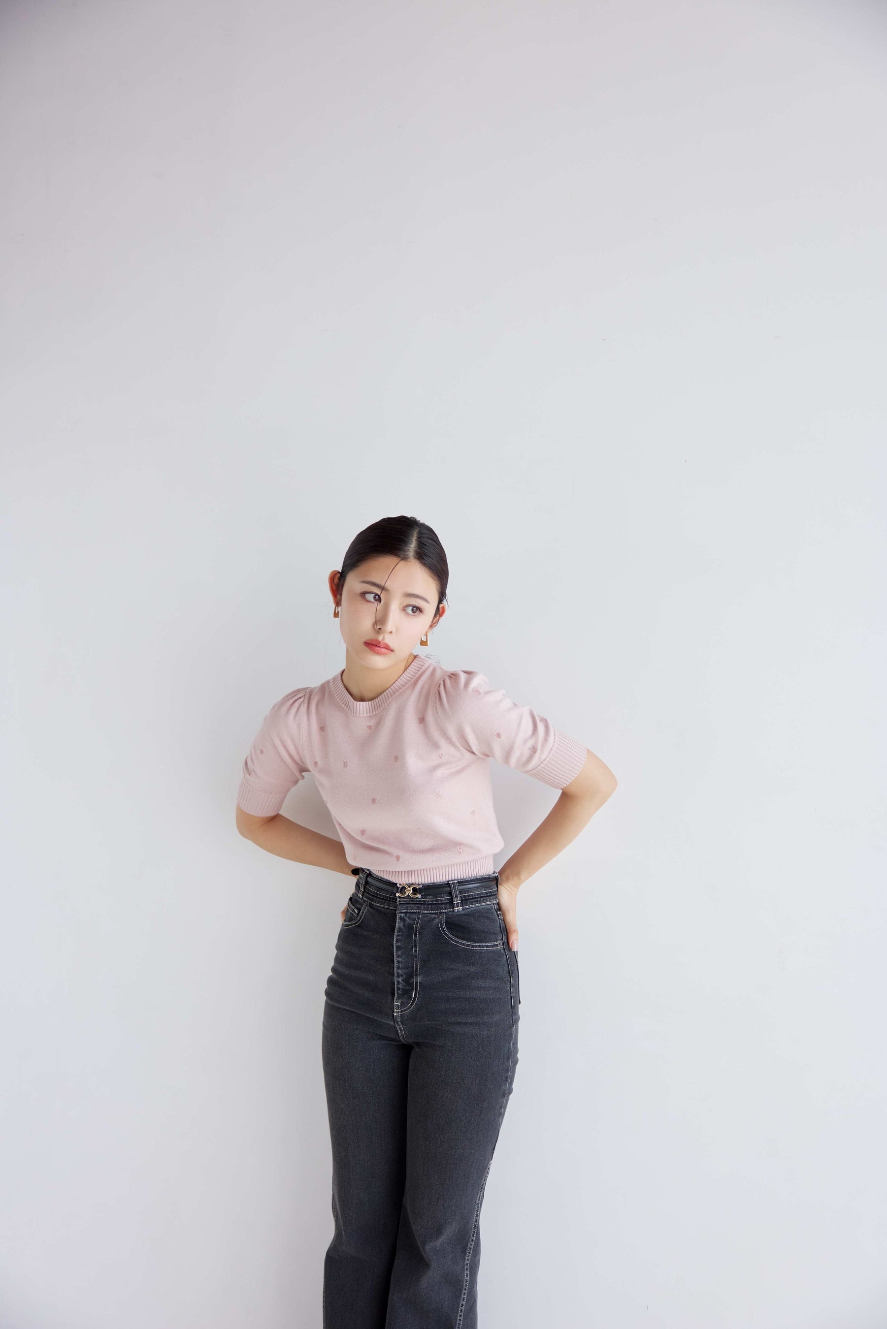 snidel WEB限定/Heart collectionハートモチーフニット スナイデル＞モデル・古畑星夏が着こなすWEB限定アイテム「Heart