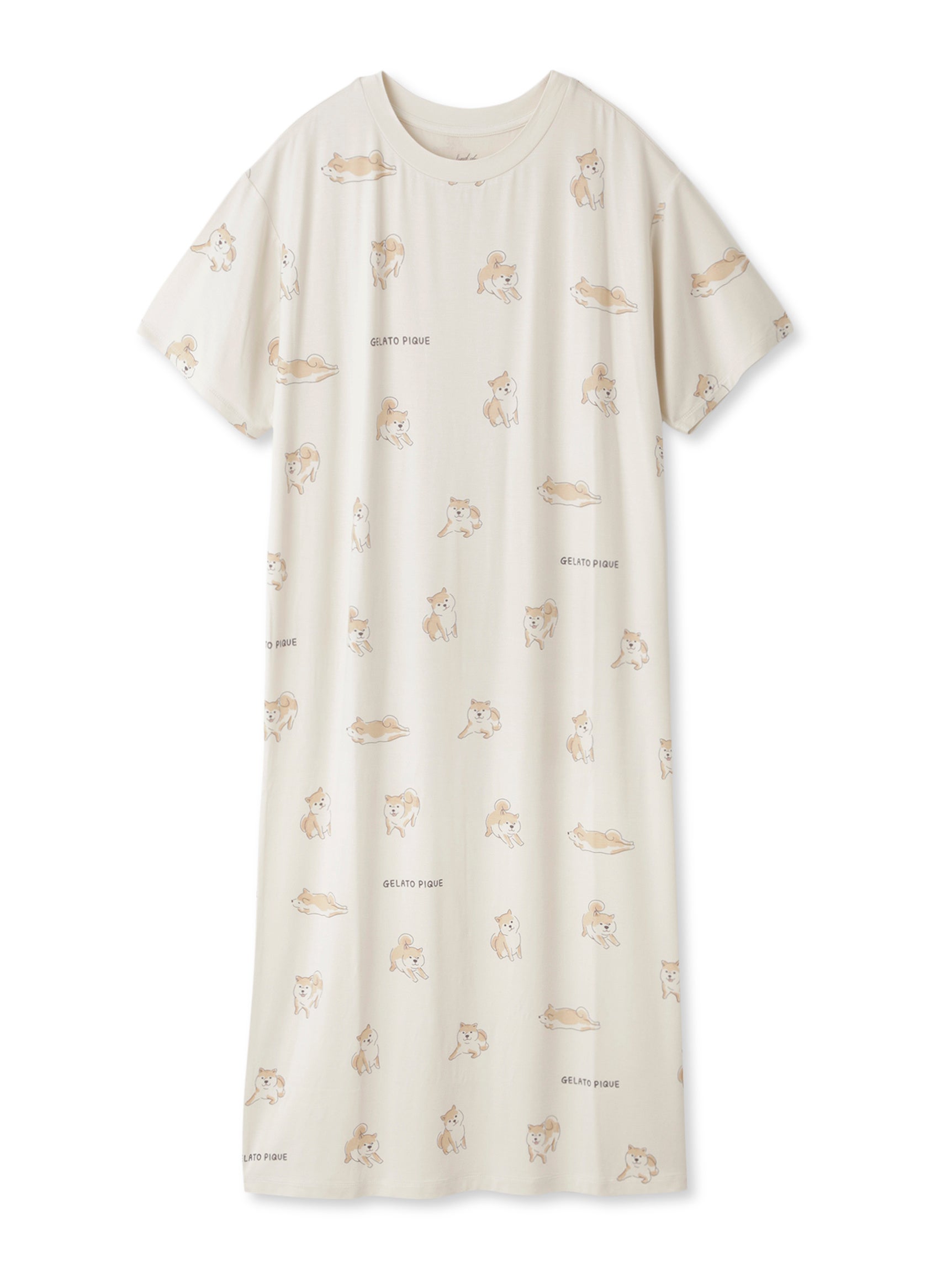 池袋パルコオープン記念】ジェラートピケ 柴犬柄ワンピース（グレー