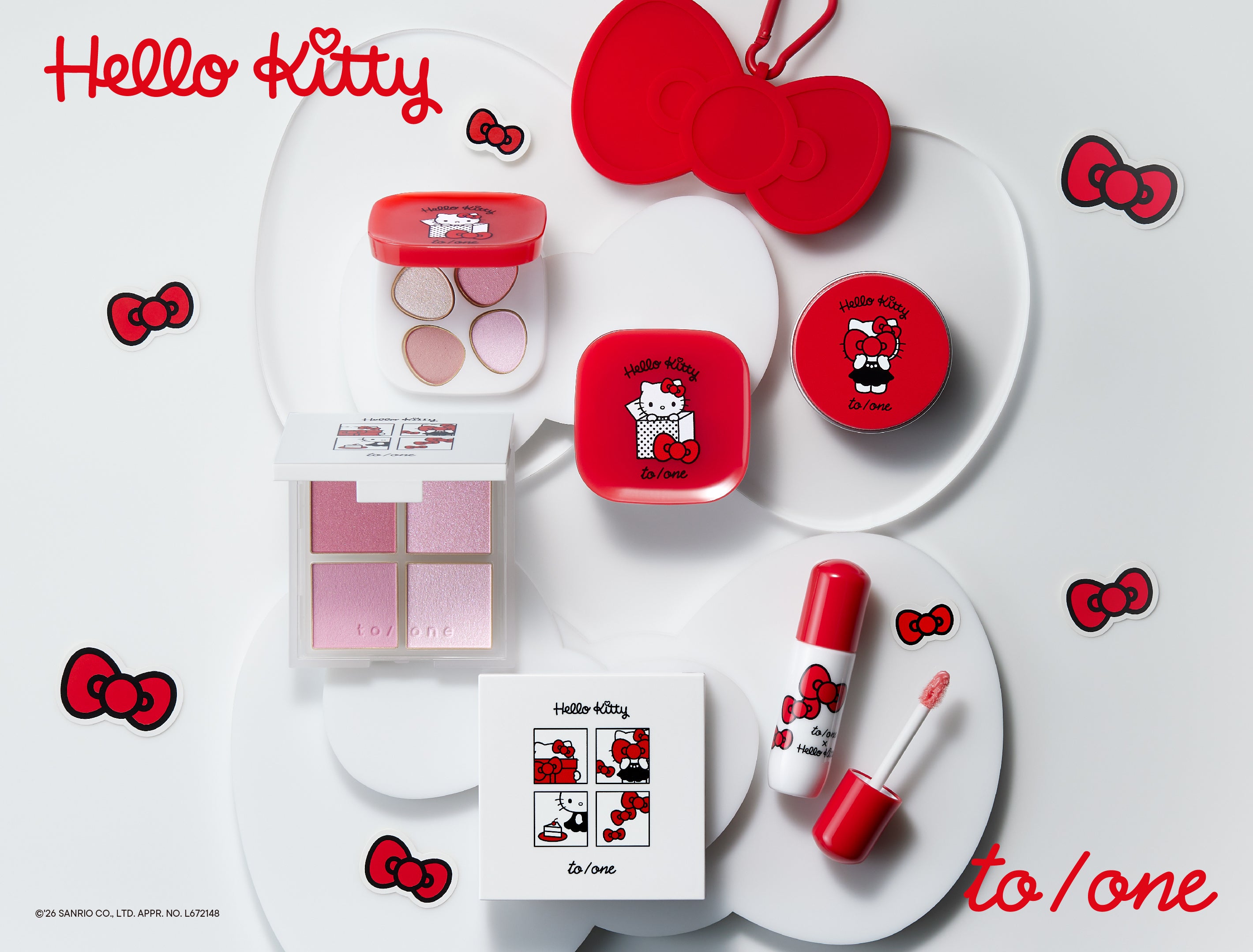 【to/one(トーン) × Hello Kitty】ハローキティとのコラボレーション第2弾！赤いリボンでおめかししたキティと過ごすホリデー限定コレクション〈2026年11月1日(日)〉