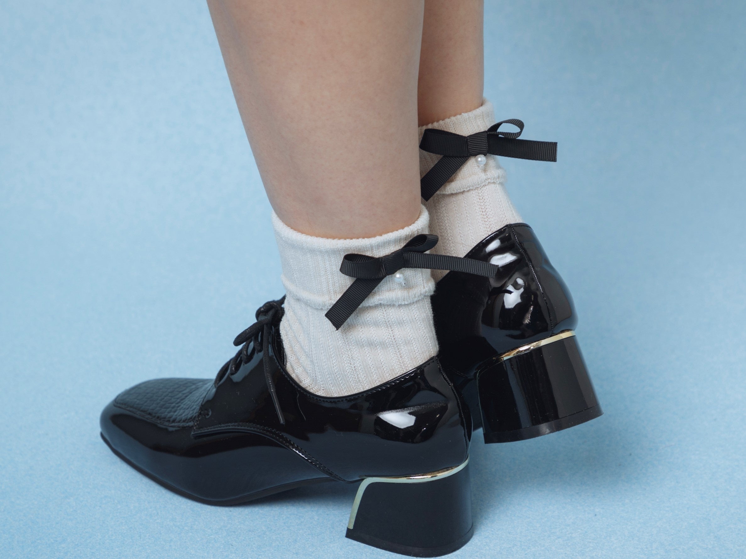 折り返しリボンソックス