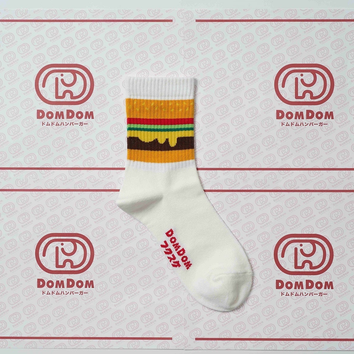 ボーダーバーガーミドル丈ソックス