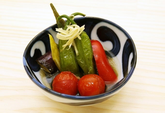 彩り野菜の揚げびたし 300円