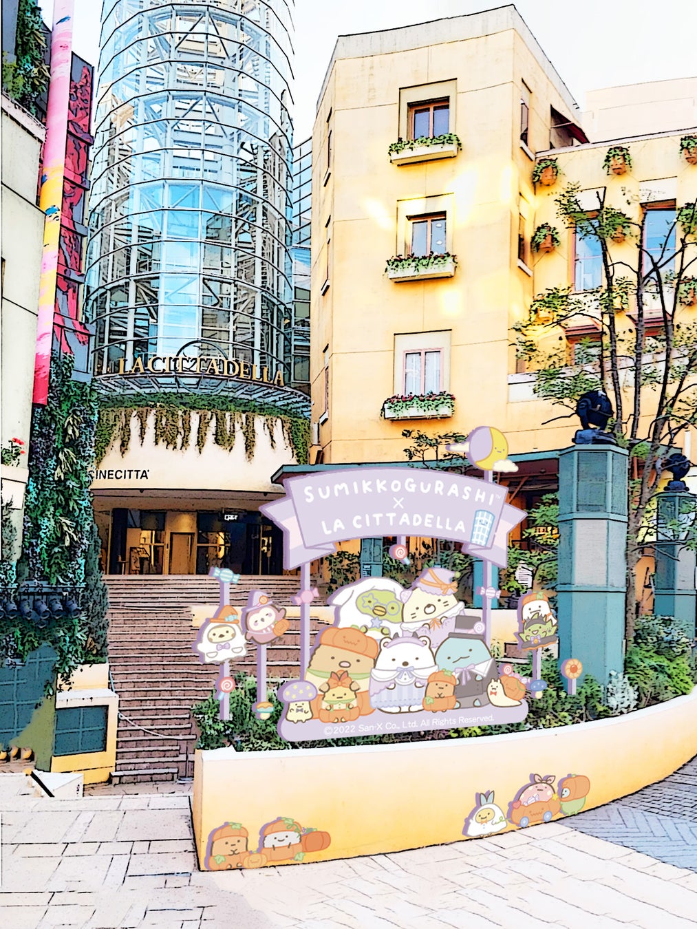 ▲メインフォトスポット(中央噴水広場)