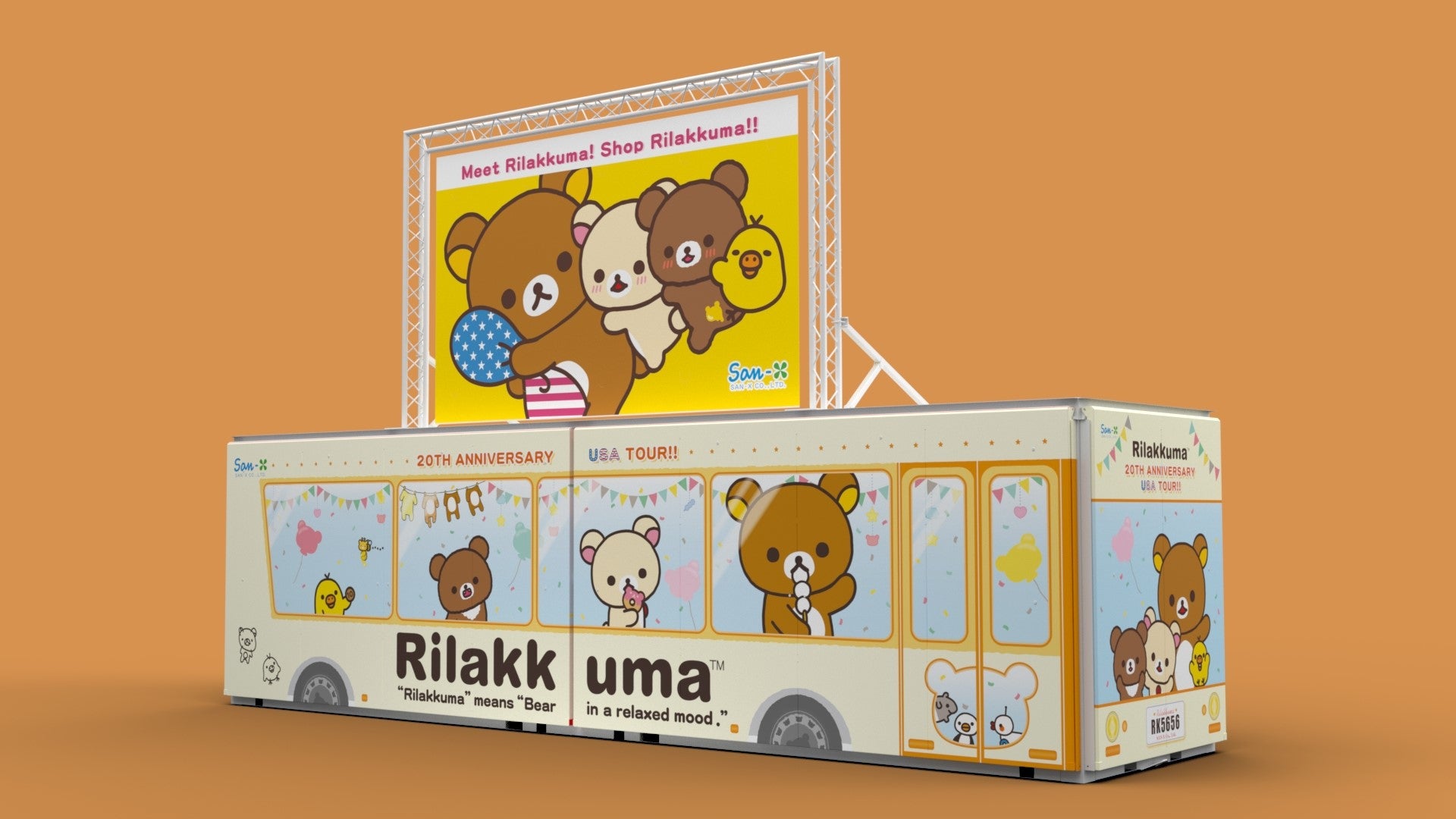 Usa Rilakkuma リラックマ誕生20周年を記念する、アメリカ周遊トラックツアー”Rilakkuma 20th Anniversary USA Tour”開催 ...