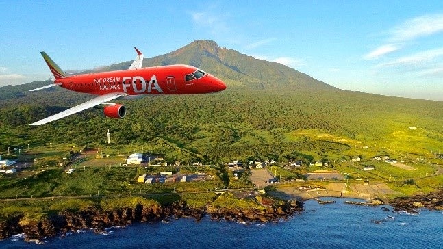 フジドリームエアラインズによる上空飛行（イメージ）