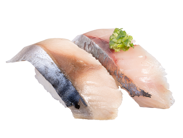 『天然あじ(ねぎ生姜)天然金華鯖(酢〆)食べ比べ』