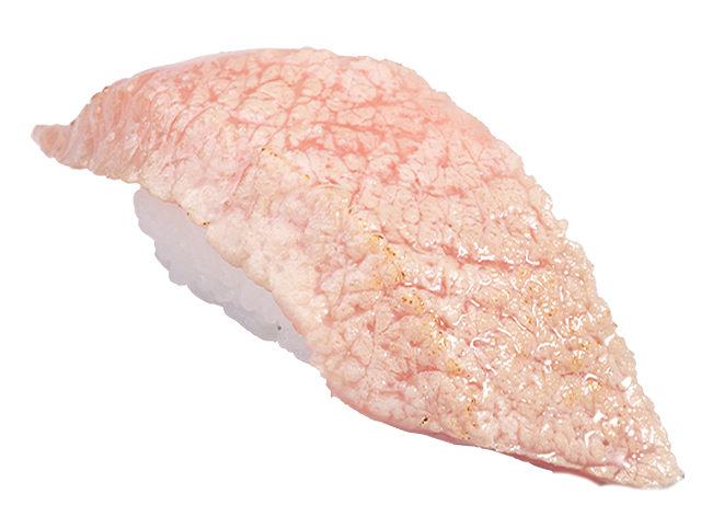 『本鮪の炙りカマトロ』一貫330円（税込）