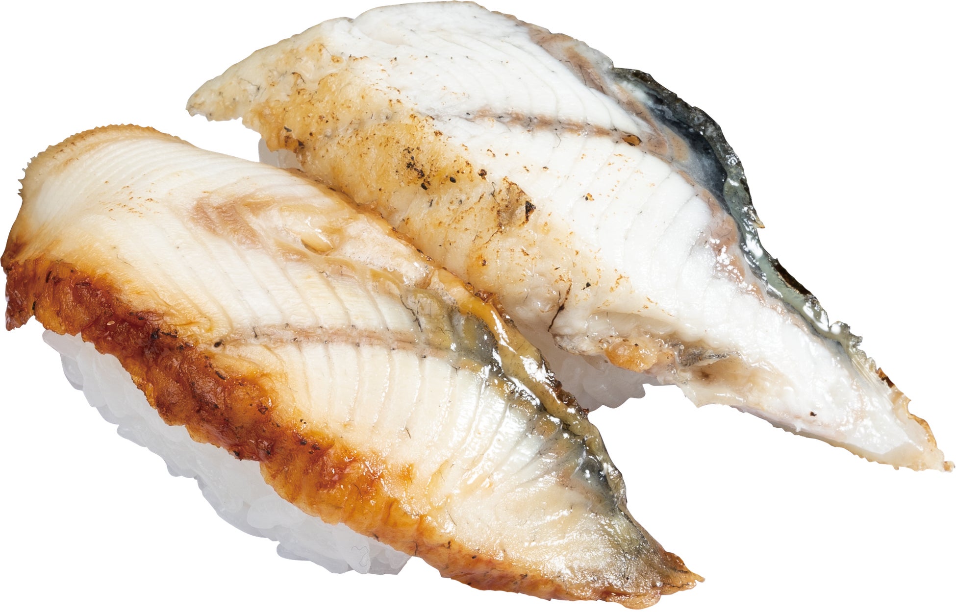 『炙りうなぎの食べ比べ』 二貫 220円(税込)