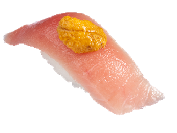 『みなみ鮪中とろうにのせ』 一貫330円(税込)