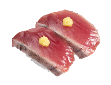 『焼津港水揚げとろかつお』 二貫165円(税込)