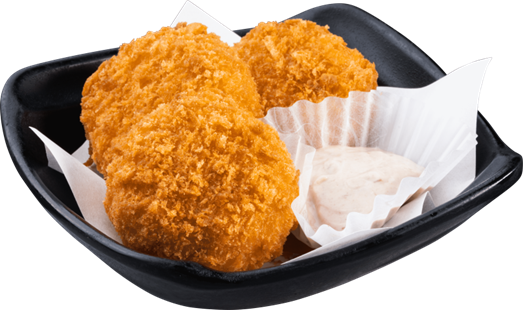 『蟹クリームコロッケ～こだわり蟹味噌マヨ添え～』 385円（税込）