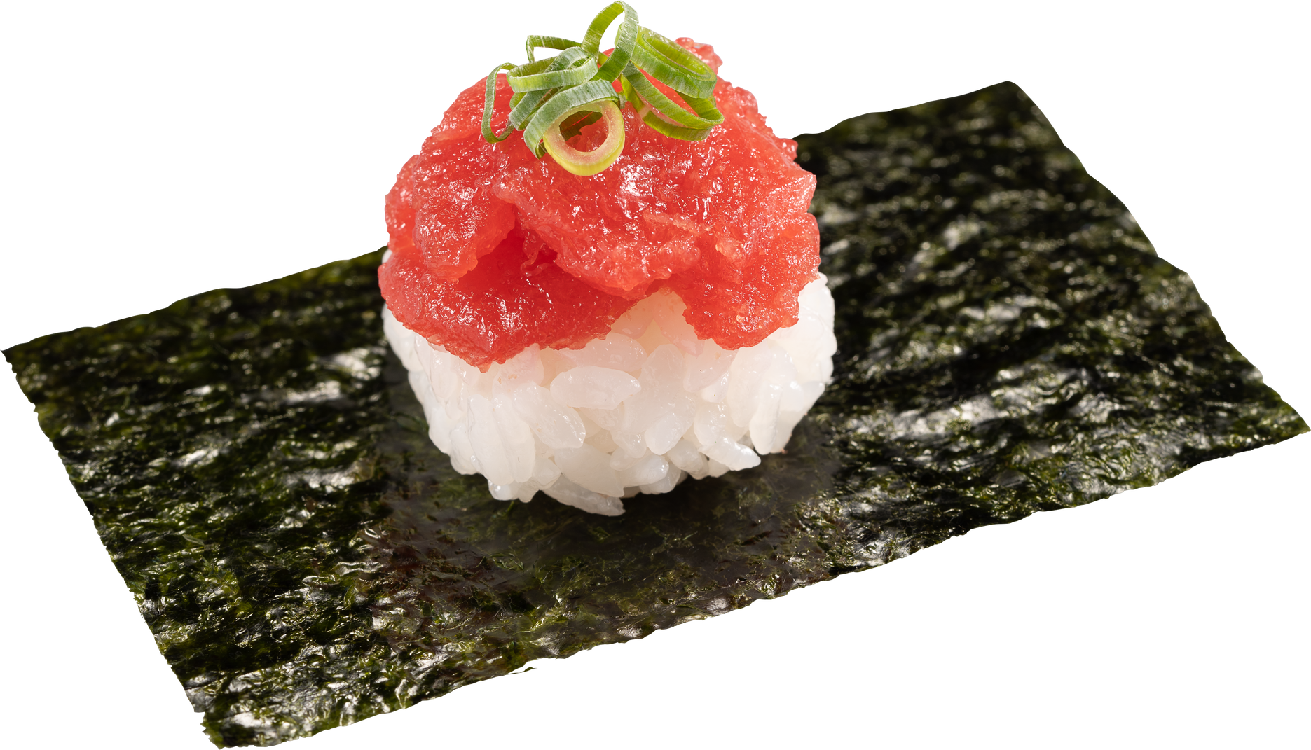 『希少部位の本鮪中落ち包み』 1貫110円（税込）