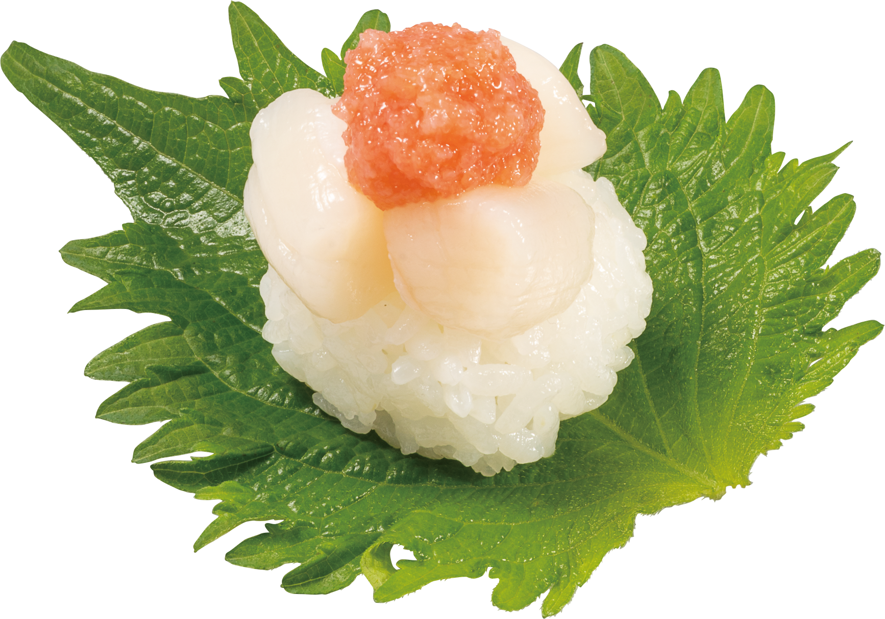 『生小柱たらこ大葉包み』 一貫110円（税込）