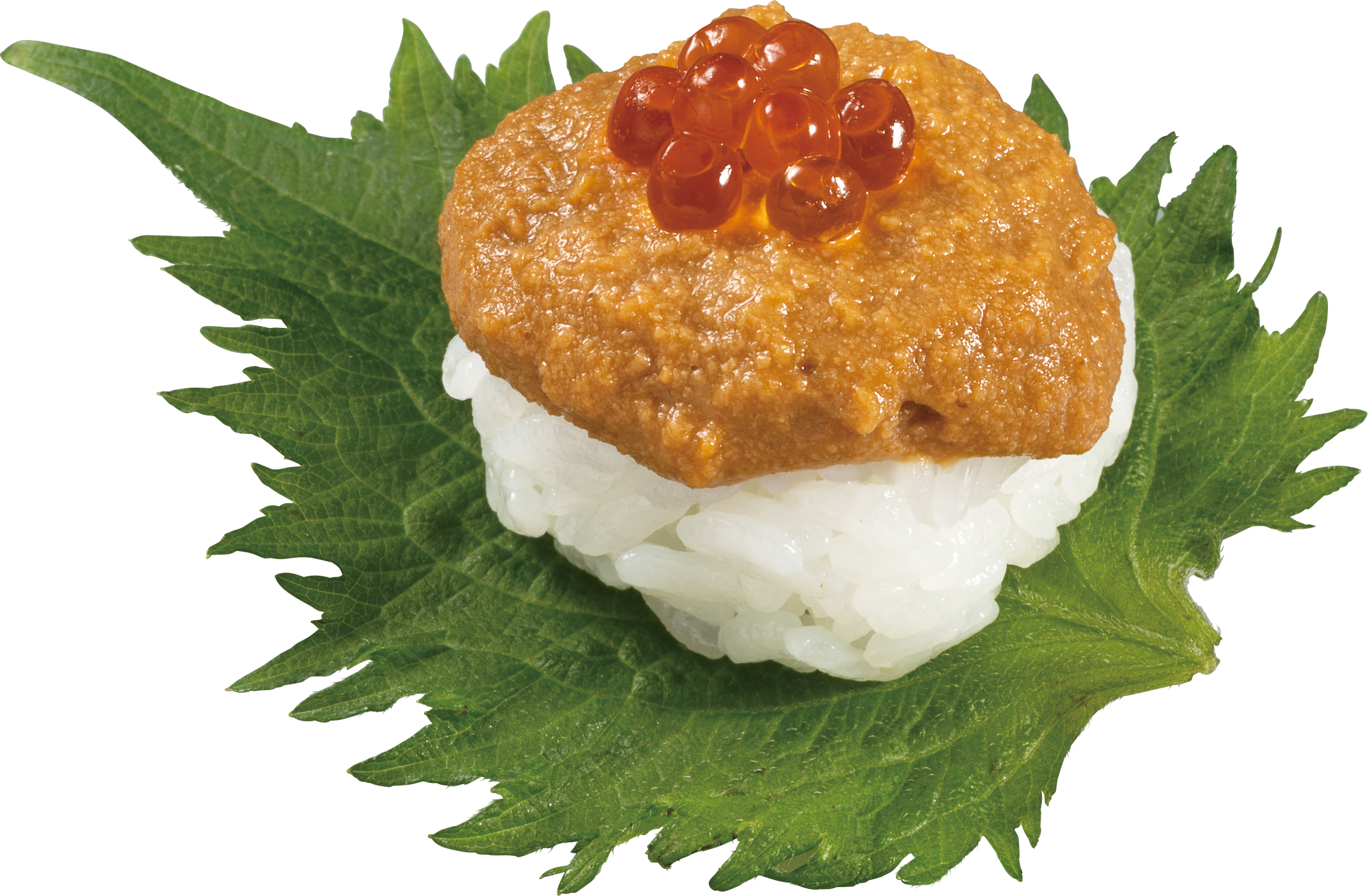 『オマール海老味噌大葉包み』 一貫 110円（税込）