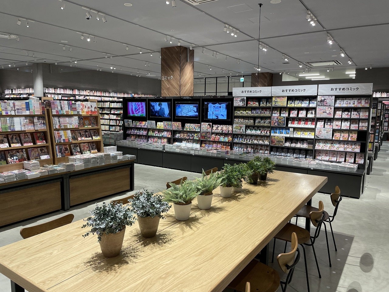 ゆったりとくつろげるカフェスペース