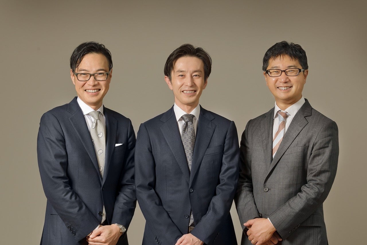 株式会社ブックセラーズ＆カンパニー経営陣（左から、日野泰憲 取締役、 宮城剛高 代表取締役社長、内沢信介 取締役）