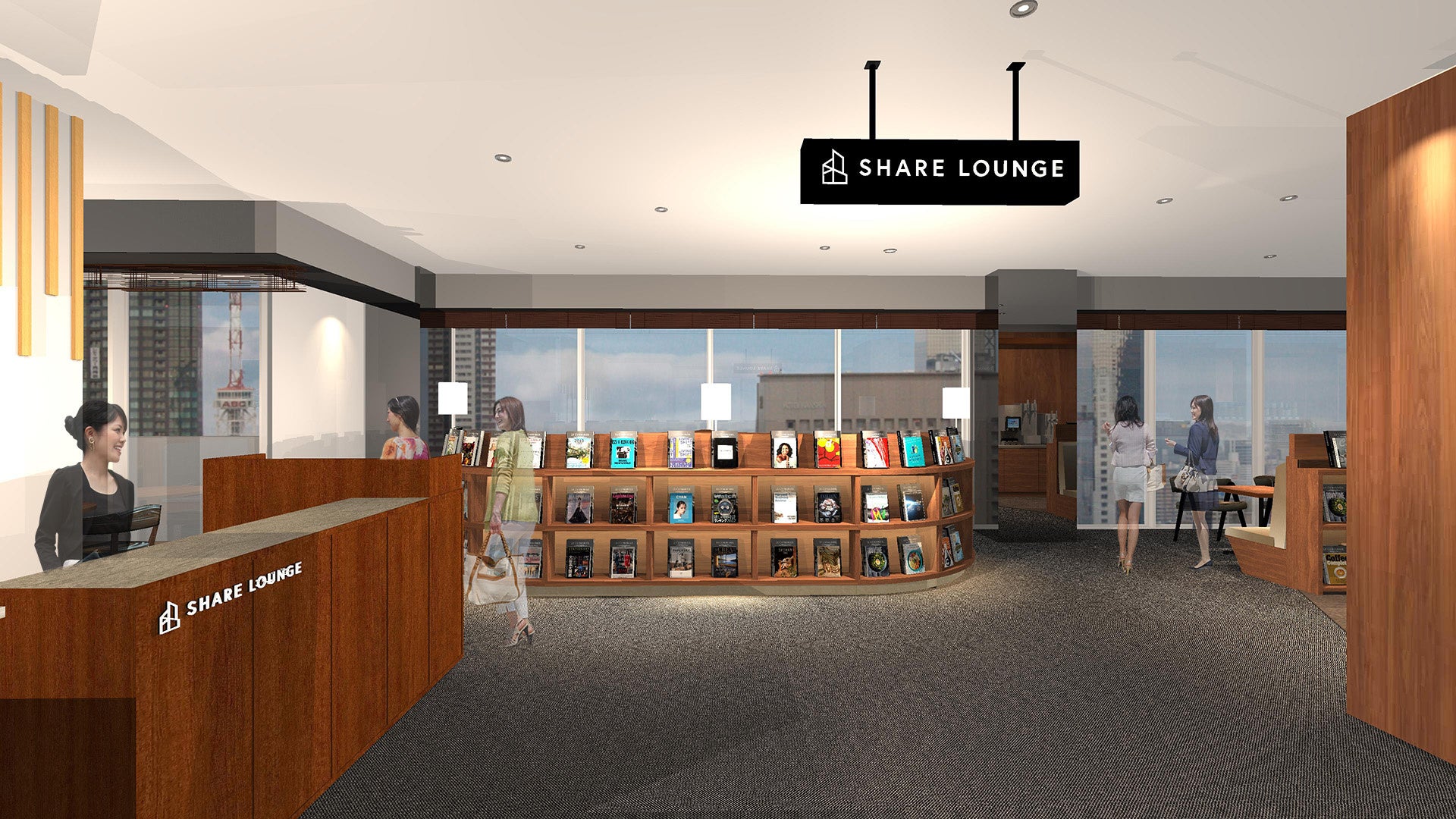 「SHARE LOUNGE東急ステイ大阪本町」完成イメージ