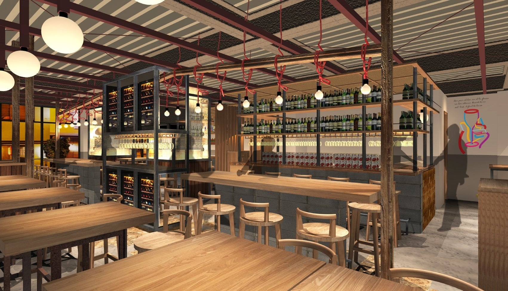 ワインの酒場。Di PUNTO 佐賀駅店の内観イメージ①