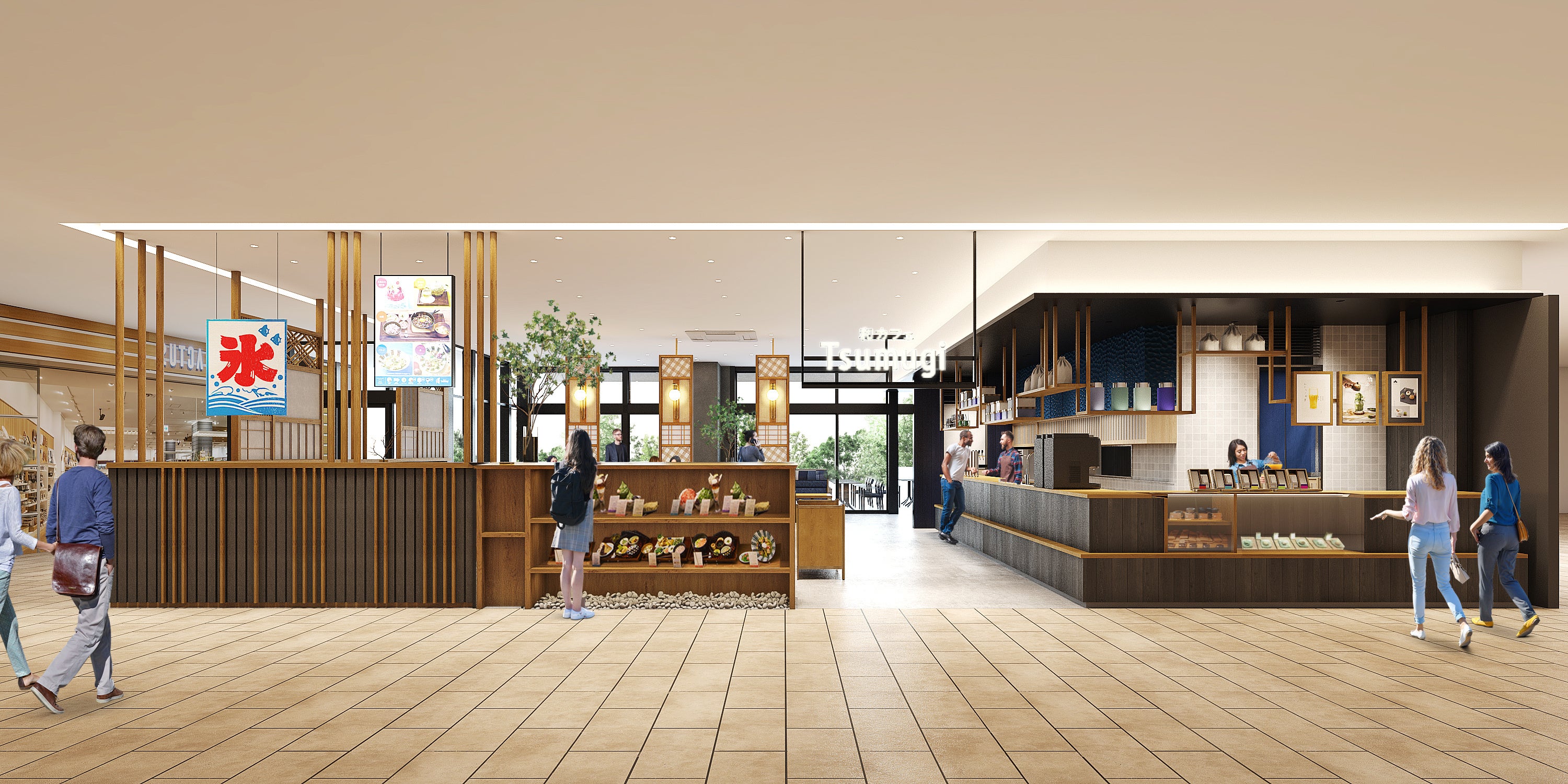 「和カフェ Tsumugi 有明ガーデン店」の外観