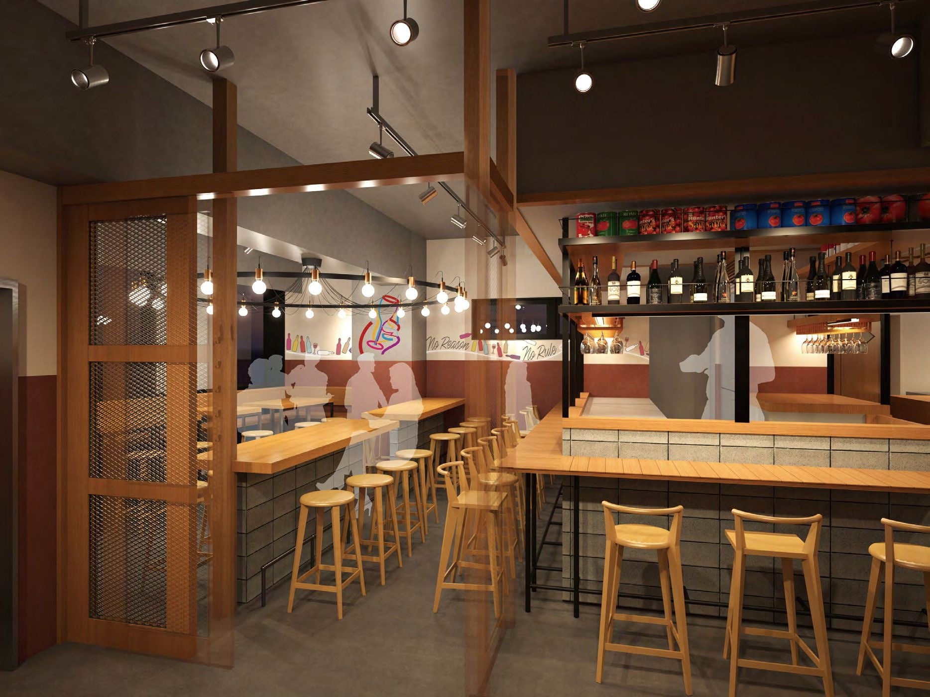 ワインの酒場。Di PUNTO 浦和店の内観