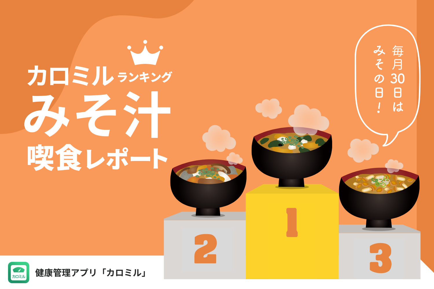 毎月30日は みその日 全国で食べられているみそ汁は ランキング形式で発表 ライフログテクノロジー株式会社のプレスリリース