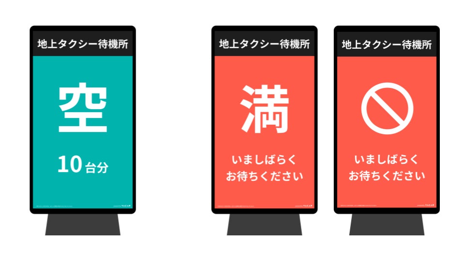 (画像)タクシー場サイネージのイメージ画像