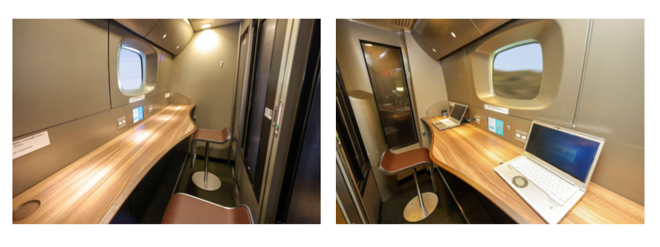 （画像：ビジネスブース内における「Autokeep」の設置イメージ、提供：JR東海）