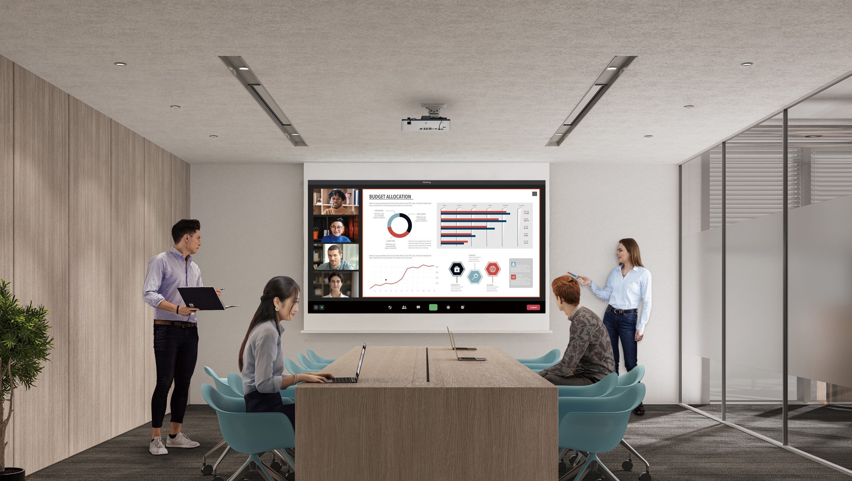 天吊り設置での使用イメージ