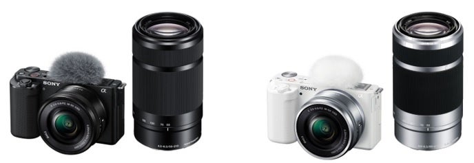 「VLOGCAM™ ZV-E10」にダブルズームレンズキット追加!初心者にもおすすめの小型標準ズームレンズと光学約3.8倍の望遠ズームレンズが同梱。高画質4K映像やスローモーション撮影も可能。 「VLOGCAM™ ZV-E10」にダブルズームレンズキット追加!初心者にもおすすめの小型標準ズームレンズと光学約3.8倍の望遠ズームレンズが同梱。高画質4K映像やスローモーション撮影も可能。